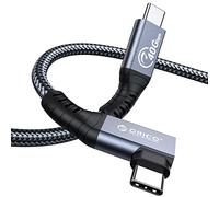 ORICO Cable para Thunderbolt 4, Compatible con Thunderbolt 3/USB4, Tasa de Transferencia 40Gbps, 8K@60Hz (Dos Pantallas 4k@60Hz) con PD 100W (20V/5A) para PC, eGUP y Portátil (Ángulo Recto,2M)
