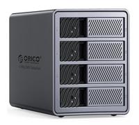 ORICO Caja de disco duro de 4 bahías USB 3.0, almacenamiento externo de conexión directa máxima de hasta 88 TB con bandeja y bloqueo de seguridad para discos duros SSD de 3.5 pulgadas