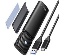 ORICO Carcasa M.2 NVMe, Adaptador USB C 3.2 Gen 2 10Gbps, Caja Disco Duro para SSD M.2 NVMe PCIe M Key B+M Key 2230/2242/2260/2280, con UASP, Cable USB C a A, PWM2G2A-BK