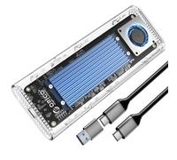 ORICO Carcasa M.2 NVMe SSD 40gbps con Ventilador Incorporado, Caja SSD M2 para M-Key SSD 2230/2242/2260/2280, Compatible Thunderbolt 3/4 USB 3.2/3.1/3.0, TCM2-U4-BL