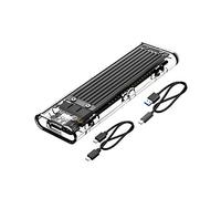 ORICO Carcasa NVMe M.2 SSD 10Gbps USB3.2 Gen2 Adattatore, Caja para M1 Disco Duro con C to C y C to A Cables, para PCI-E M-Key 2280, 2260, 2242, 2230 SSD.con UASP y Trim(Negro)-TCM2