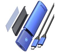 ORICO Carcasa SSD M.2 NVMe SATA Adaptador, USB 3.2 Gen 2 NVMe 10Gbps, M2 SATA 5Gbps, Caja M2 para Disco Duro M.2 SATA y PCIe M Key(B+M Key 2230, 2242, 2260, 2280, Sin Herramientas, UASP- PWDM2-BL