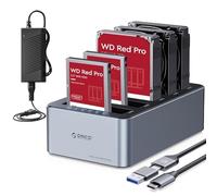 ORICO Clon 6656C3-C - Estación de acoplamiento USB 3.2 Gen 1 para discos duros (5 bahías, 2,5/3,5 pulgadas, SSD/HDD hasta 20 TB, clonación fuera de línea, fuente de 12V)