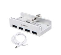ORICO Concentrador USB 3.0 de 5 Gbps con Clip de Expansión, Divisor de 1 A 4 Puertos, Base Extensible Múltiple para PC de Escritorio B