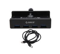 ORICO Concentrador USB 3.0 de 5 Gbps con Clip de Expansión, Divisor de 1 A 4 Puertos, Base Extensible Múltiple para PC de Escritorio A