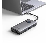 ORICO Docking Station, 6 EN 1 Hub USB C con HDMI 4K+ PD100W + 4 Puertos USB 3.0, Multipuerto USB 3.0 Adaptador Compatible con MacBook/DELL/HP/Surface