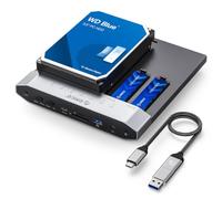 ORICO Estación de acoplamiento clonadora 3 bahías para SSD M.2 NVMe SATA | Caja M.2 de 10 Gbps, clonación offline entre protocolos, clonadora SATA a NVMe con ventilador de refrigeración trasero