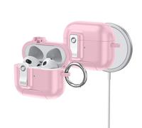 ORICO Funda para AirPods 3ª Generación con Soporte, Carga MagSafe y Tapa magnética, Potente protección contra caídas,Rosa-CP33