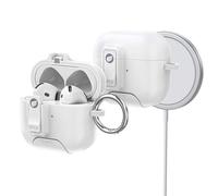 ORICO Funda para AirPods 4ª Generación con Soporte, Carga MagSafe y Tapa magnética, Potente protección contra caídas,Blanco-CP34