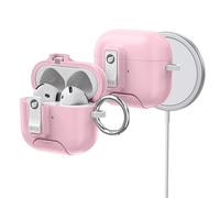 ORICO Funda para AirPods 4ª Generación con Soporte, Carga MagSafe y Tapa magnética, Potente protección contra caídas,Rosa-CP34