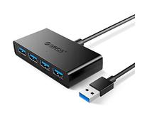 ORICO Hub USB 3.0 con 4 Puertos USB 3.0, Cable extensión de 150cm Adaptador USB Ultradelgado para Transmisión de Datos (5Gbps), Compatible con para MacBook, Surface Pro, XPS, Laptop, Unidades Flash