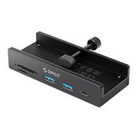 ORICO Hub USB 3.2 de aluminio con conector de alimentación de 5 V, 10 Gbps, 5 puertos USB distribuidor con 2 tipos A 3.2 y 1 tipo C 3.2, SD/TF 3.0, cable de 100 cm para monitores, escritorios