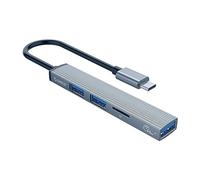 ORICO Hub USB-C │ 1 Puerto USB-A 3.1, 2 Puertos USB-A 2.0, Lector de Tarjetas microSD, Aluminio