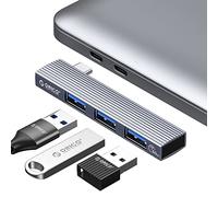 ORICO Hub USB-C para MacBook, Adaptador 3 en 1 USB C con 1 USB 3.0, 2 USB 2.0, Mini Aliumum Dockingstation Compatible con iPad Pro 2021 2020 2018 12.9 11 Pulgadas iPad Air 4