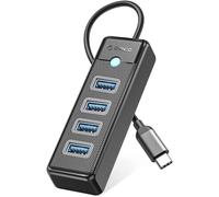 ORICO Hub USB ultrafino de 4 puertos tipo C a USB-A 3.0 negro