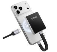 ORICO Magnética M.2 NVMe SSD Carcasa para iPhone 15/16/17 Pro - USB-C 3.2 Gen2 10Gbps, Grabación 4K ProRes, Carga PD 100W, SSD 2230/2242 2TB - AP42P (Negro)