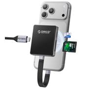 ORICO Magnética M.2 SSD Carcasa & TF/SD 3.0 Lector Tarjetas para iPhone 15/16/17 Pro - 5-en-1 NVMe 2230/2242, USB 3.2 Gen2 10Gbps, 104MB/s, PD 100W - Diskless AP42F Negro