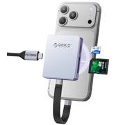 ORICO Magnética M.2 SSD Carcasa & TF/SD 3.0 Lector Tarjetas para iPhone 15/16/17 Pro - 5-en-1 NVMe 2230/2242, USB 3.2 Gen2 10Gbps, 104MB/s, PD 100W - Diskless AP42F Azul