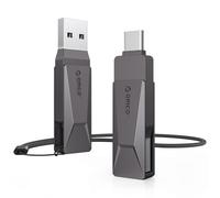 ORICO Memoria USB 128 GB USB 3.2 OTG, hasta 150 MB/s, Gris, CB05 | Pendrive 2 en 1 Tipo C, Carcasa de Metal, Compatible con iPhone 17/16/15, Android, Smartphones, Tablets, Mac y Portátiles