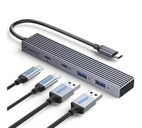 ORICO Mini Adaptador USB C 4 en 1, Hub 3.2 Gen2 10Gbps Tipo C Divisor Con 1 USB C, 2 USB A, Carga PD de 100W para PC, Laptop, Surface Pro, MacBook y más Dispositivos Tipo C