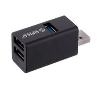 Orico Mini Hub USB 3.1 Gen1 | Pequeño hub sin Cable | 2* Puertos USB 2.0, 1* USB 3.1 5 Gbit | hub para portátil, TV, Teclado, ratón de Ordenador, Adaptador Bluetooth | Negro