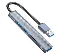ORICO Mini Hub USB, 4 Puertos USB 3.0 Hub 2.0, estación de Adaptador USB con Cable de 15 cm, Ultra Slim Portable Data Hub, para el Ordenador portátil, iMac Pro, MacBook Air, Mac, PC portátil