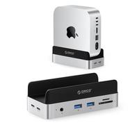 ORICO MiniDock Mac Mini M4 1TB Almacenamiento & Docking Station, Soporte Vertical y Hub USB-C con 2× USB-A 10Gbps, SD/TF 3.0, Audio 3,5mm para Mac Mini M4/M4 Pro - VSE