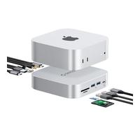 ORICO MiniLink Mac Mini M4 Hub 10Gbps Estación de acoplamiento con 2 puertos USB A 3.2, USB C 3.2, USB 3.0, TF/SD 3.0, puerto Ethernet 2.5G, 2 puertos AUX 3.5mm, puerto de alimentación 5V/3A M48PR
