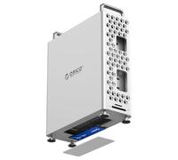 ORICO MiniPro Mac Mini M4 Docking Station y Soporte con Carcasa SSD Externa, Concentrador USB-C 10Gbps, Funda Protectora de Aleación de Aluminio Vertical Compatible con Mac Mini M4/M4 Pro - MS10