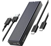 ORICO NVMe M.2 - Carcasa para Disco Duro SSD (10 Gbps, USB3.2, USB3.1, Gen2, USB-C, NVMe, PCIe M-Key USB, Adaptador para tamaño 2230/2242/2260/2280 M.2 NVMe SSD, soporta UASP-M2PV)