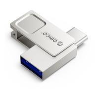 ORICO Pendrive 32 GB, Memoria USB Doble Conector USB-A y USB-C, Pen Drive Mini, Velocidad de Lectura 100 MB/s, USB Memoria Portátil para Smartphone Android, iPhone 15/16/17, MacBook, Plug & Play