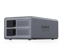 ORICO Raid Carcasa de Disco Duro de 2 Bahías USB 3.0 para SSDs de 2.5/3.5 Pulgadas HDDs de hasta 44TB Soporta Modos Raid 0/1/JBOD/CLEAR Expansión sin Bandeja de Bloqueo Backup(Aluminio )