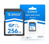 ORICO SD30 Tarjeta SD 256GB UHS-I C10 U3 V30, Lectura hasta 100 MB/s | Compatible con 4K/Full HD, Tarjeta de Memoria SDXC para Cámaras DSLR/Sin Espejo Canon, Nikon, Sony, Fujifilm