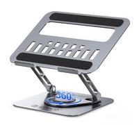 ORICO Soporte Portátil Escritorio Plegable, Laptop Stand Ajustable con Base Giratoria de 360°, Elevador Portatil Mesa Ergonómico y Ventilado, Compatible con MacBook Air/Pro, HP (10-17.3") -ST12, Gris