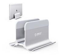 ORICO Soporte Vertical para portátil, Soporte Portátil Vertical Ajustable, Laptop Stand de Aluminio, Ahorra Espacio, para MacBook, Surface, DELL, Gaming,Color Plateado