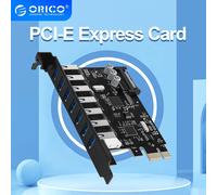 ORICO-Tarjeta Express PCI-E con puerto USB 5/7, conector de alimentación SATA de 15 Pines, adaptable para Windows 8/10/Linux, SuperSpeed 2/3,0 5 Port