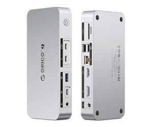 ORICO Thunderbolt 4 Dock, 40 Gbps Thunderbolt Docking Station, 12 en 1 USB C Hub Soporta Single 8K/Dual 4K, Daisy Chain, Avec 85W de Charge, 4 x USB, Ethernet, Compatible con Mac Mini M4/M4 Pro
