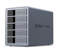 ORICO TR2000 Caja de disco duro de 5 bahías, 20 Gbps USB RAID Box | Con chip JMS591, 6 modos RAID, capacidad de 130 TB, aleación de aluminio, para 3,5"/2,5" SATA HDD SSD