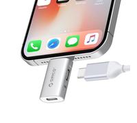 ORICO USB-C Femenino a Lightning Masculino para iPhone 14/13/11/12 Pro MAX, Compatible con Cargado, Soporte de función OTG para transmisión de Datos y conexión a SSD externos - LC10