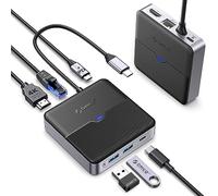 ORICO USB C Hub 6 in 1 Docking Station con Ethernet 2.5 Gbps, HDMI 4K@60Hz, PD 100W, 5Gbps USB C 3.0, 2 Ports USB A 3.0, Adaptador Multipuerto Tipo C para MacBook Air Pro M2 M1 iPad Surface DELL HP