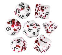 OriCraft D20 Dados de Vampiro, Juego de Dados DND, Dados de Juego de Salpicaduras de Sangre realistas, Dados sangrientos, Dados de Juego de rol poliédricos, Dados de Mazmorras y Dragones
