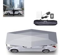 ORIDLECTAL Sombrilla Portátil para Coche, Cubierta Universal con Ventosas NBR, Resistente al Agua y al Viento para la Mayoría de Tipos de Vehículos 4.8mSilver