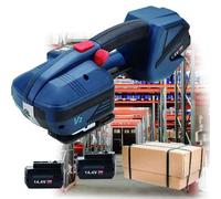 ORIDLECTAL Tendireggia, Reggiatrice Elettrica Manuale e Automatica, Flejadora Eléctrica con Batteria 4000mAh,Máquina Flejadora eléctrica per Nastro PP&Pet, 3200N