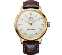 Orient Bambino 36 - Reloj automático de vestir - Esfera clásica abovedada, Blanco (manecillas doradas), Vestido