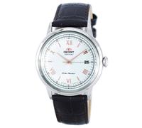 Orient Bambino Automático Blanco Esfera Vestido Cuero FAC00008W0 Reloj de Hombre