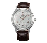 Orient Bambino automático esfera blanca correa de cuero reloj para hombre TAC...