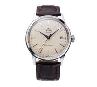 Orient Bambino - Reloj de Pulsera mecánico automático para Hombre con Correa de Cuero marrón y Caja de Acero Inoxidable con Pantalla analógica Amarilla - RA-AC0M04Y10B