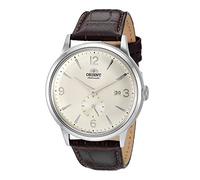 Orient Bambino Small Seconds - Reloj japonés automático con Correa de Cuero, 21 mm, Champán/Acero Inoxidable, Reloj automático