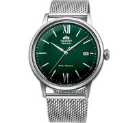 Orient Bambino Versión 6 Esfera Verde Correa de Acero Inoxidable Reloj RA-AC0...