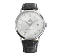 Orient Classic Bambino Classic - Reloj de Pulsera automático para Hombre con Cuerda Manual, mecánico, clásico, Correa de Cuero Negro, Caja de Acero Inoxidable, Esfera analógica, Blanco - RA-AC0031S